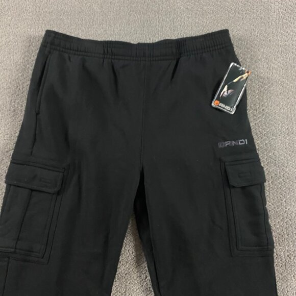 NWT Vintage And1 Sweatpants Men's 2XL Double Team Fleece Cargo Joggers Pants Y2K - Picture 2 of 16